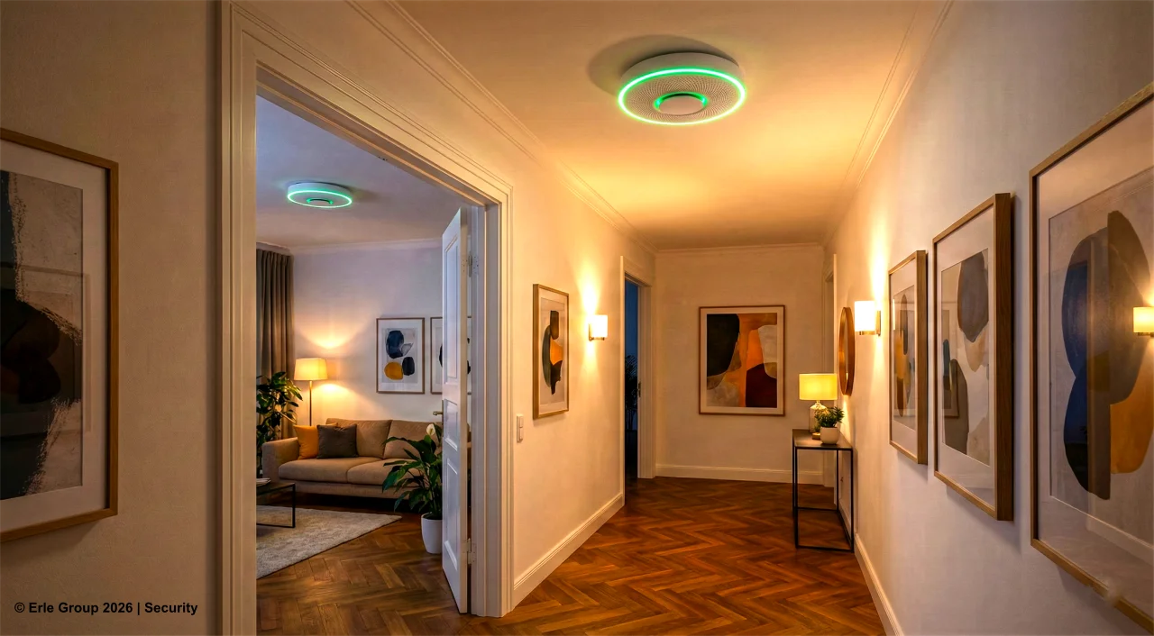 Vernetzte Rauchmelder und Wassermelder im Einfamilienhaus