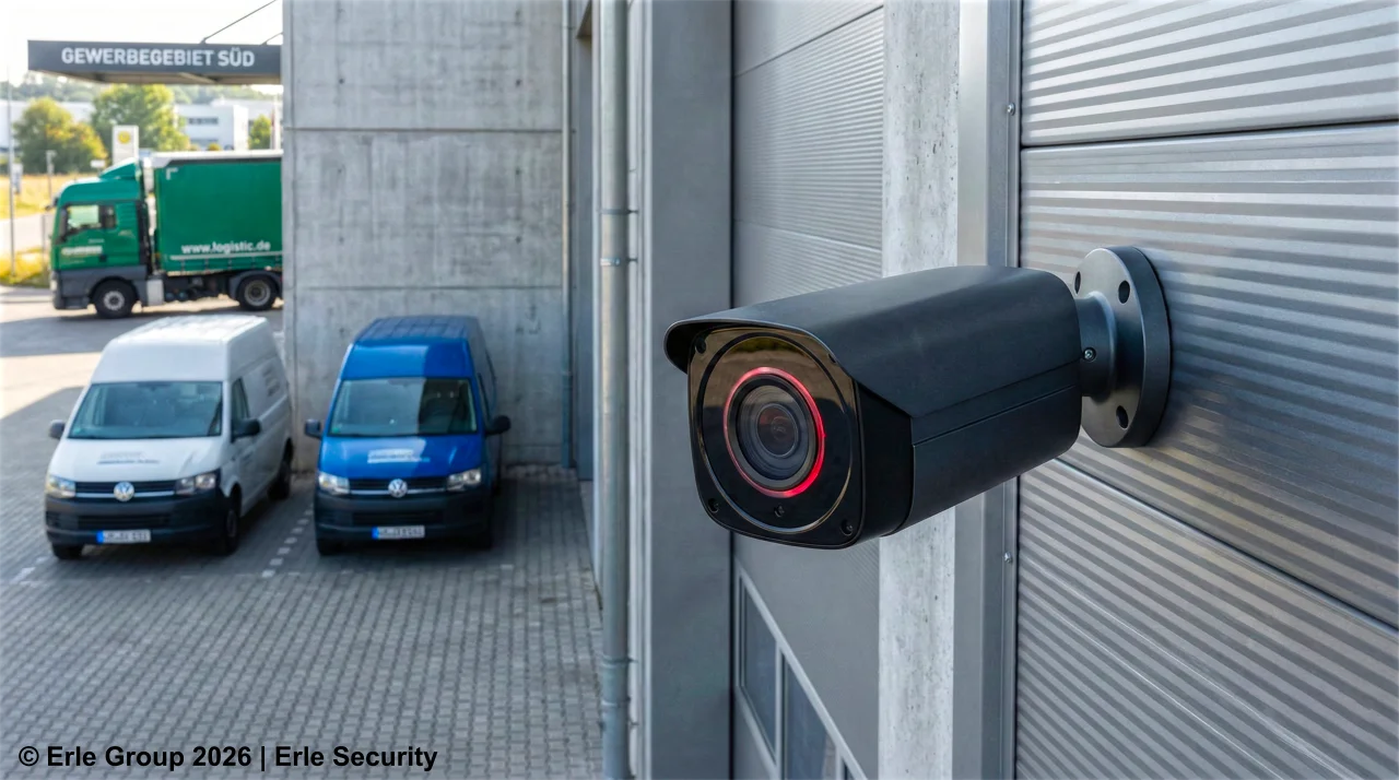 Video-Überwachung für Gewerbebetriebe – Kameras mit Edge-KI auf Betriebsgelände
