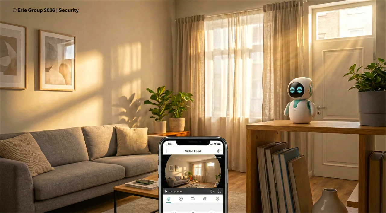 Innenkamera für Mietwohnung – WLAN-basiert auf Regal oder Stativ